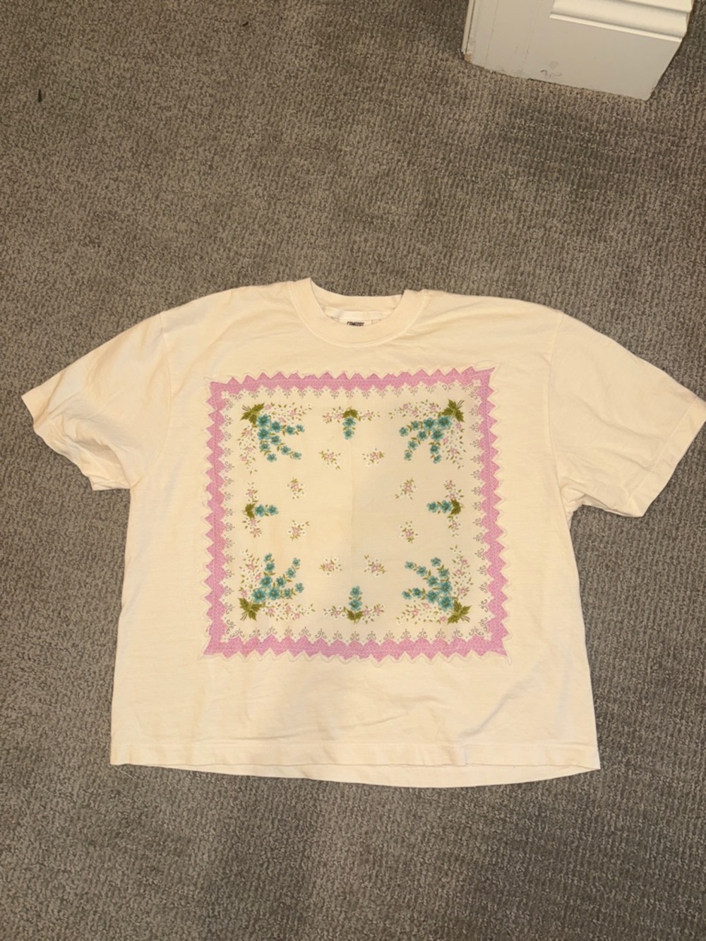 Upcycled vintage hanky t-shirt